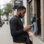 jamaican man on cellphone